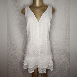 NWT BB Dakota Daisy In Love Dress, White, Mini, Size 2, Button Detail